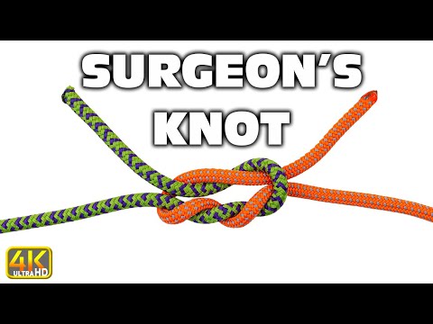 How To Tie The Surgeons Knot (Secure Knot) (4k UHD) #knottying