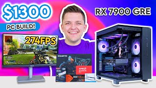 BEST $1300 Gaming PC Build 2024! 🚀 [Full 1440p Build Guide ft. RX 7900 GRE]