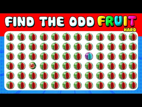 🌟 219 Puzzles for GENIUS | Find the ODD One Out 🍉 Emoji Fruits Edition Quiz 2025 - Hard Level