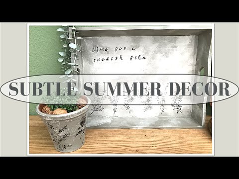 HIGH END SUBTLE SUMMER DECOR IDEAS - WOODEN TRAY MAKEOVER - TERRACOTTA POT FLIP