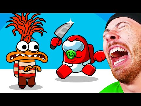 Mini Crewmate vs INSIDE OUT 2 Animations (Funny Try Not to Laugh)