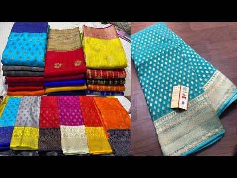 Banarasi georgette Saree  |  Kora organza dyebel saree | Banars saree manufacturers