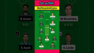 SA vs PAK Dream11 Team Prediction #savspak #todaydream11team #dream11teamprediction #dream11team