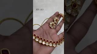 Kundan stone necklace