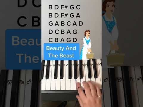 Beauty and the Beast easy piano tutorial #Piano #PianoTutorial #PianoLessons