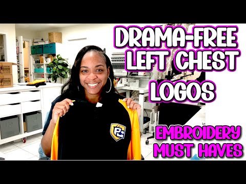 HOW TO EMBROIDER THE PERFECT LEFT CHEST LOGO | MIGHTY HOOPS | RICOMA EMBROIDERY MACHINES