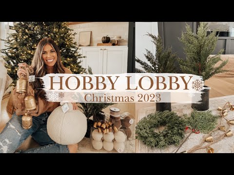 HOBBY LOBBY CHRISTMAS 2023 SHOP WITH ME AND HAUL | High End Christmas decor DUPES at Hobby Lobby!