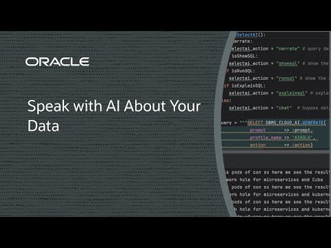 Speak with AI About Your Data Using Real-Time Speech Transcription via Oracle ADB Select AI