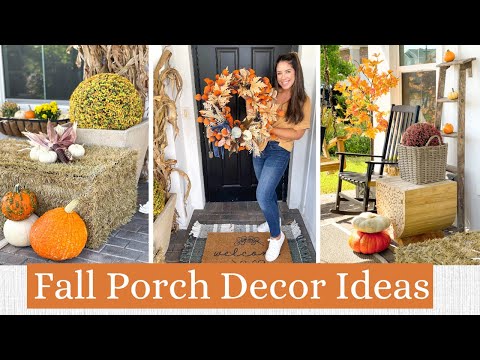 FALL 2022 DECORATE WITH ME 🍁 PART 3 | Cozy Fall Porch, Fall Entryway, Fall DIY Wreath