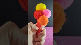 Cotton Beauty:flower Craft on Ice Cream Stick