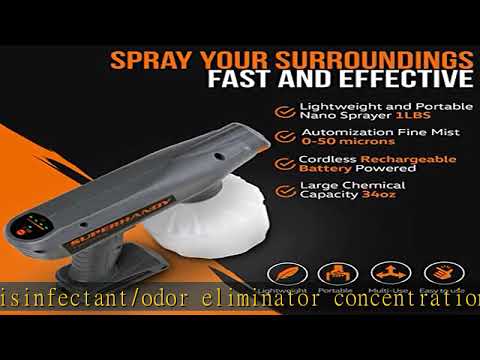 SuperHandy Disinfecting Nano Electrostatic ULV Sprayer Handheld Portable Cordless 34oz Capacity 12V