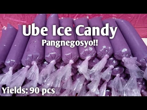 Ube Ice Candy for Business ll Ube Ice Candy Recipe ll Pangnegosyo recipe #ubeflavor #icecandyrecipe