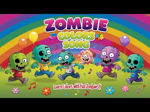 Zombie Colors Song 🧟‍♂️ | Fun Toddler Learning Colors Song | Educational Nursery Rhyme