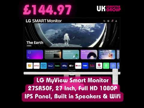 LG MyView Smart Monitor 27SR50F, 27 Inch, Full HD 1080P IPS Panel, Built in Speakers & Wifi £144.97