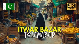 🇵🇰 Itwar Bazar Islamabad, Pakistan: 4K Walking Tour & Captions