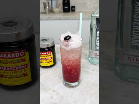 Old Lady Cherry Gin Fizz #cocktail