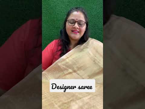 designer weaving silk saree.. golden zari .. ethnic wear #saree #shorts