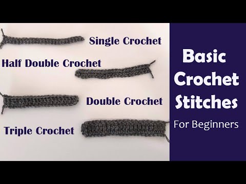 Basic Crochet Stiches for Beginners l l Step by Step Crochet Lesson for Beginners