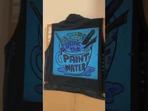 Using a Projector to Prep My Battle Vest for a Splash of Paint Water