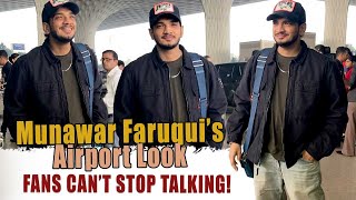 Munawar Faruqui Spotted at Airport | #MunawarFaruqui #Spotted #CelebrityBuzz