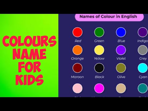 Colors name 🎈🎨 in English, A for apple🍎, abcd rango ke naam #viralvideo|