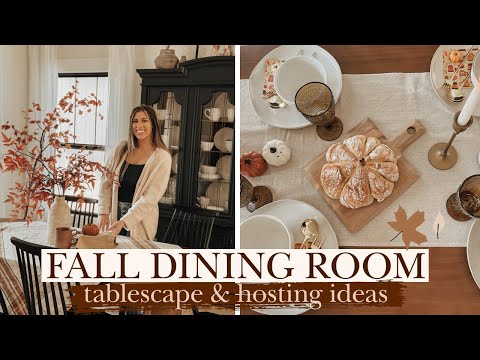 FALL DINING ROOM AND TABLE DECORATING + COZY FALL DINNER PARTY