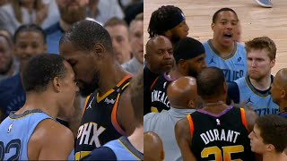 Kevin Durant gets HEATED with Grizzlies and goes face to face with Desmond Bane 😳