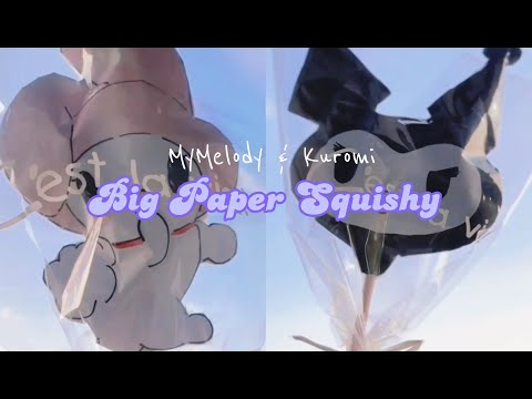 🎀paper diy🎀 Draw & make a giant-size Sanrio | MyMelody & Kuromi Squishy ASMR