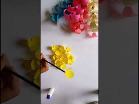 easy and beautiful Paper flowers making idea| #shorts #youtubeshorts #viral #viralshorts |