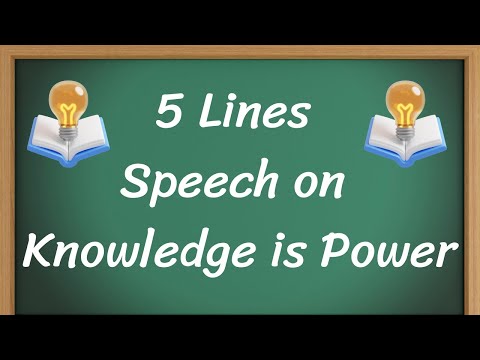 Knowledge is Power Short 5 Lines Speech in English || 5 Lines Speech on Knowledge is Power