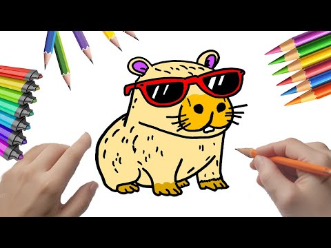 Cómo dibujar un capibara disfrutando del verano