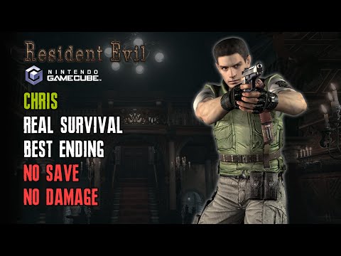 [Resident Evil Remake (GameCube)] Chris, Real Survival, Best Ending, No Save No Damage