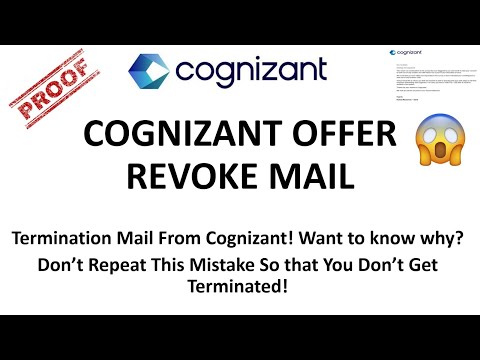 Cognizant Offer Revoke Mail | Cognizant Laying Off Candidates | Cognizant sending Termination Mail