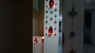 Diwali Rangoli Dia Hanging Bandarwar craft at home Decoration | #diwali #diy #craft #decoration