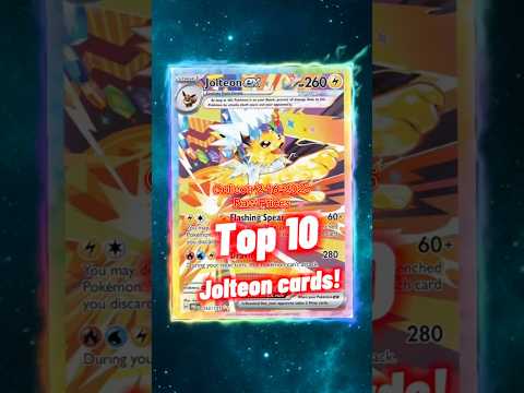 Top 10 EXPENSIVE Jolteon Pokémon Cards ⚡️ #shorts #top10 #jolteon