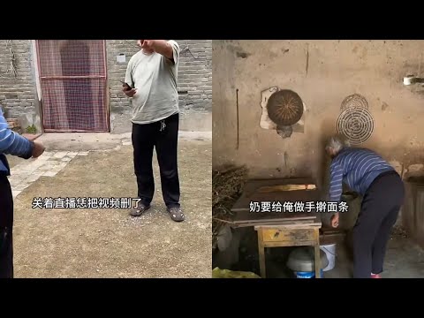 中国女网红拍农村生活题材视频，被自称村干部的中年男子阻止拍摄，并大喊:农村生活有啥可拍的，别给俺们找麻烦。