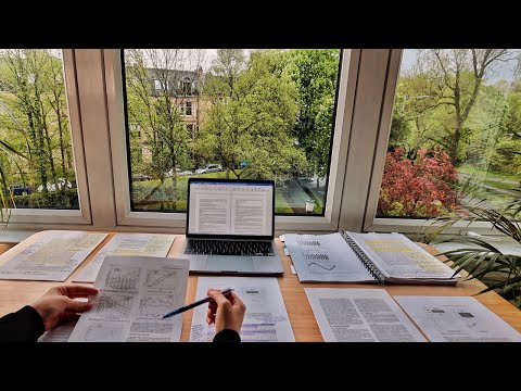 12 HOUR STUDY WITH ME⎢ Background noise, 10 min Break, No music, Study with Merve