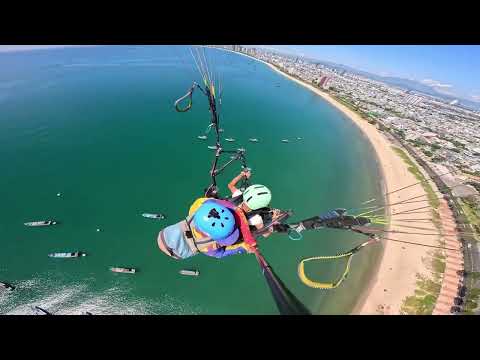 My brother's beach parachute experience