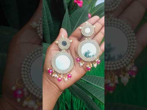 Diy earrings 🌼🌸 #handmade #youtube #shorts #creative #earrings #craft #howtomake #trending #diy #art