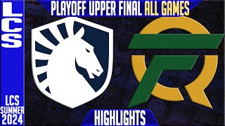 TL vs FLY Highlights ALL GAMES | LCS Playoffs 2024 Upper Final | Team Liquid vs FlyQuest