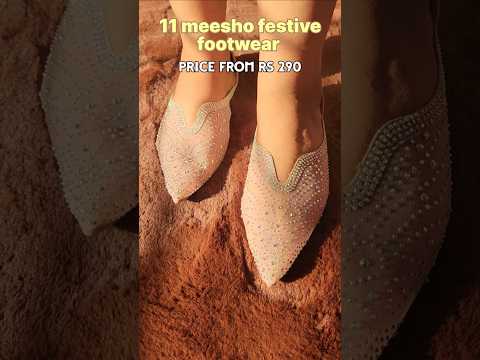 12 Meesho festive footwear  #trendingshorts #festivejutti #meeshotryonhaul