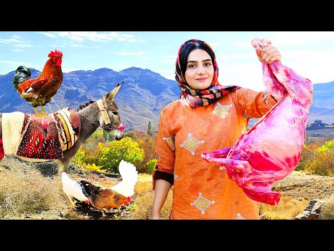 Village Lifestyle Iran: Cooking Whole Lamb In Tandoor & Donkey Riding