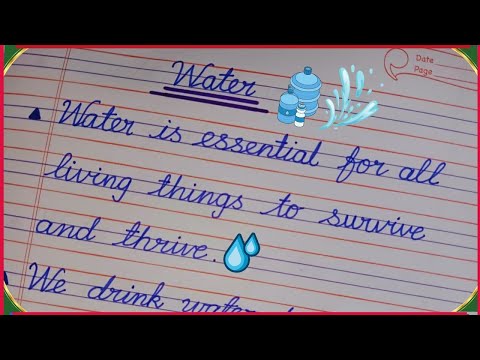 5 Lines Essay on Water | Few Lines Short Essay on Water | Essay in Cursive Handwriting | Water Essay