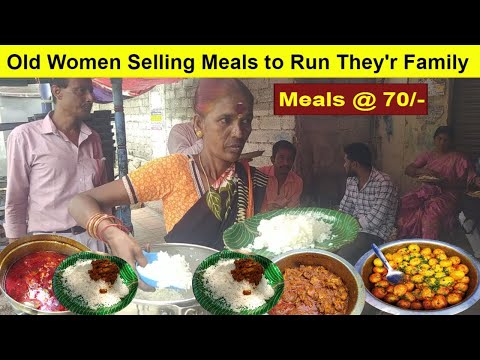 Hard Working Women Selling Cheapest Roadside Unlimited Meals || Hyderabad Street Meals #streetfood