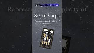 Nostalgia and Innocence: Unveiling the Six of Cups Tarot Card | Tarot Talks Short #tarot