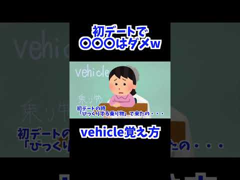 vehicle 覚え方 [ 英検準2級 英検2級 留学 ]