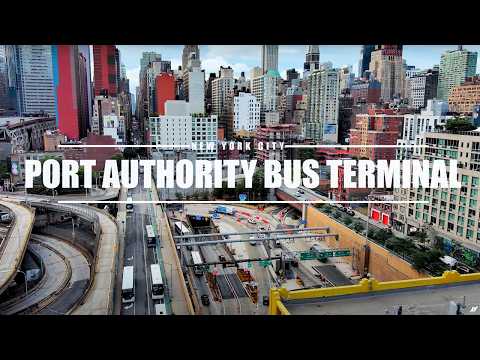 Drone Bus Terminal Manhattan NYC