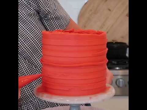 Red, White and Blue Striped Cake