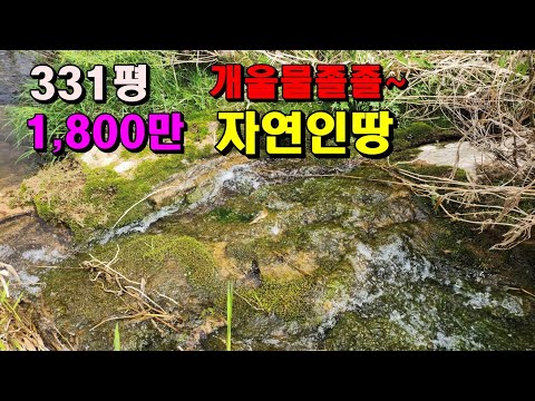 개약완료 첩첩산골개울물철철~양지바른 자연인노리터/331평/1,800만/산골살이/정선군부동산매매/정선군토지매매