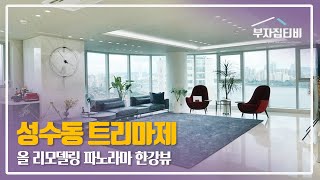 154. 성수동 랜드마크 트리마제 61평 올 리모델링 파노라마 한강뷰 세대 Seongsu-dong Trimage Han River View